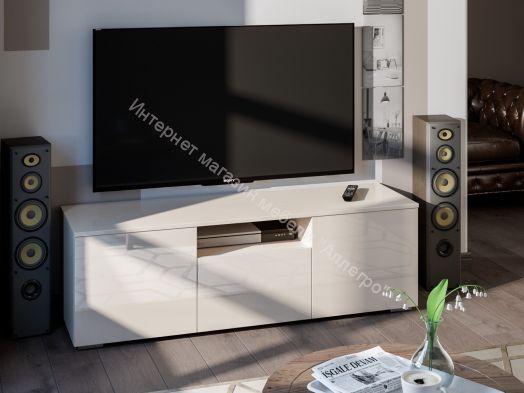 Тумба ТВ Исп.4 ПМ-311.11 (Бежевый глянец)