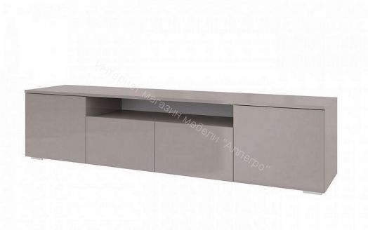 Тумба ТВ Исп.4 ПМ-311.13 (Светло-серый глянец)