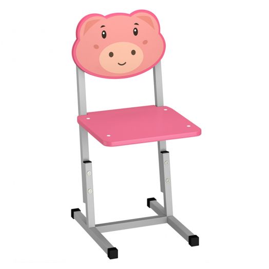 РСН-012-06 Стул детский "Свинка" Фанера/Металл