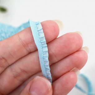 Тонкая кружевная резиночка, приглушенно-синяя, 6 мм.