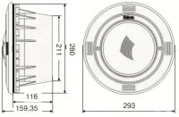 Накладка из нерж. стали для прожектора KRIPSOL PHM 300 Вт, 12B