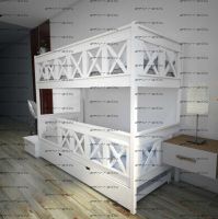 Кровать двухъярусная Прованс Factory №7U