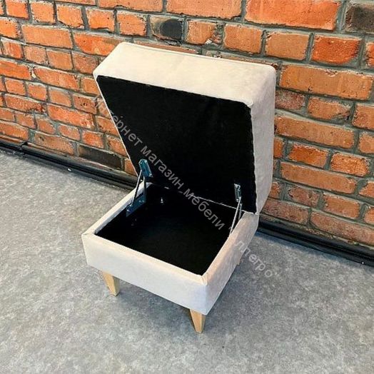 Банкетка Шарлиз, кофе с молоком/ножки дерево