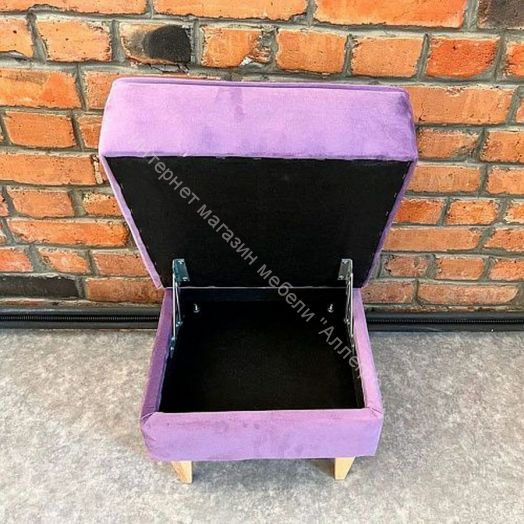 Банкетка Шарлиз, фиолетовый/ножки дерево