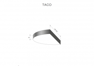 Полу-кольцевой led светильник TACO-P