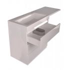 Тумба напольная Даллас 150, 3 ящика, белая, Style Line