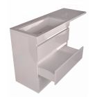 Тумба напольная Даллас 150, 3 ящика, белая, Style Line