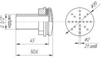 Форсунка аэромассажная Runvil 1/2" наружная под пленку