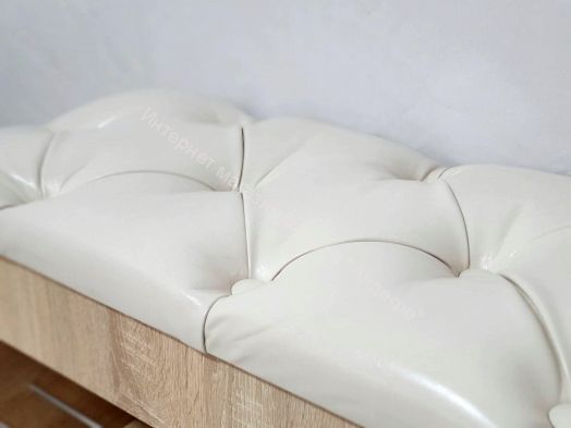 Обувница Вита, млечный дуб/экокожа бежевая