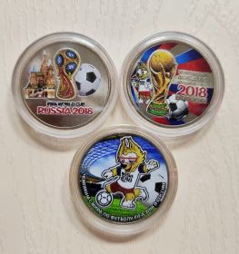 25 рублей ФИФА 3шт - 1,2,3 выпуски. ЦВЕТНАЯ ЭМАЛЬ №24 Oz Msh