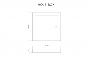 Квадратный Led светильник HOLE BOX 400