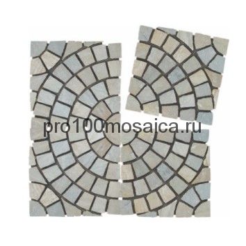 PAV-103 сланец. Брусчатка серия PAVING,  размер, мм: 500x500x10~15 (NS Mosaic)