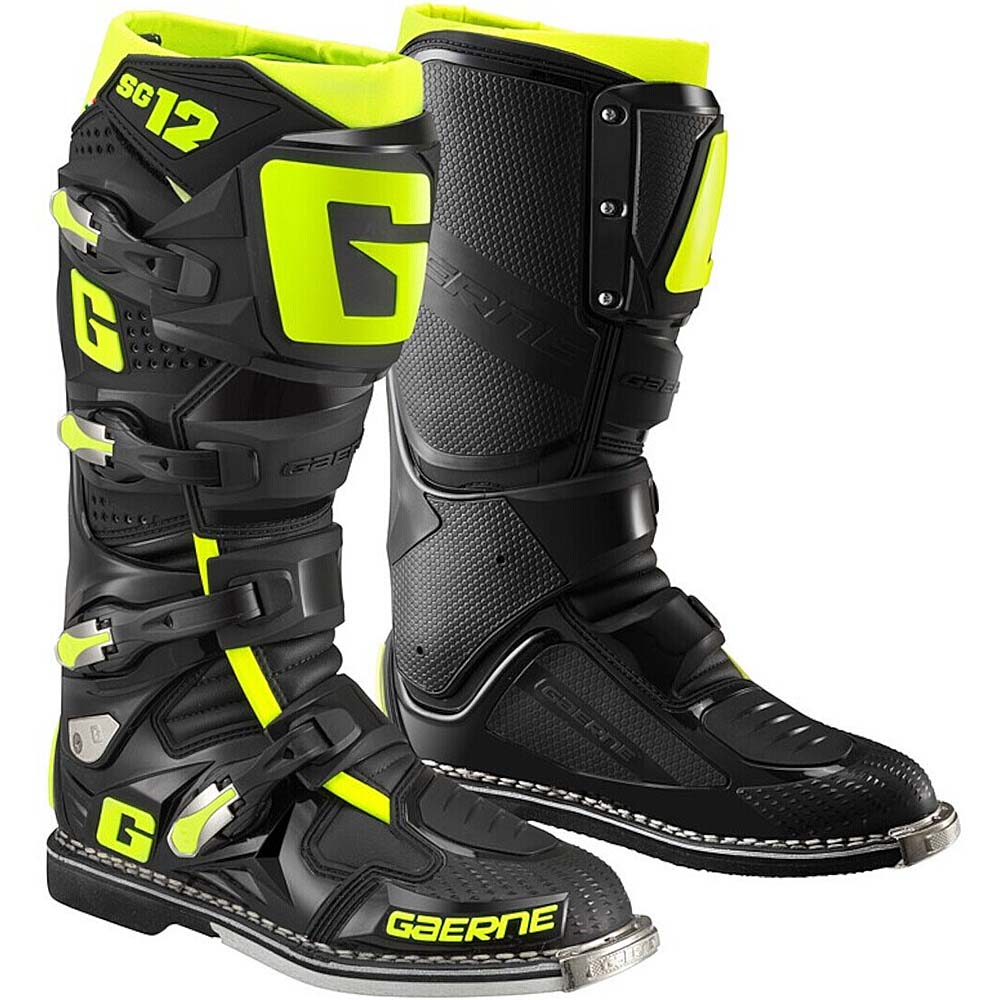 Gaerne SG-12 Black/Yellow Fluo мотоботы