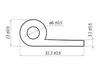 Р-образный профиль 31,3х13х6 мм - схема