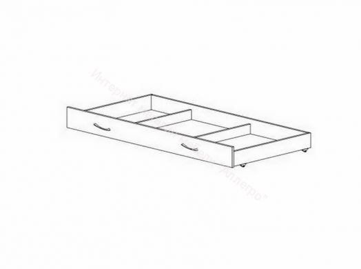 Ящик для кровати "Радуга" (Матрешка) 190 млечный дуб/оранжевый