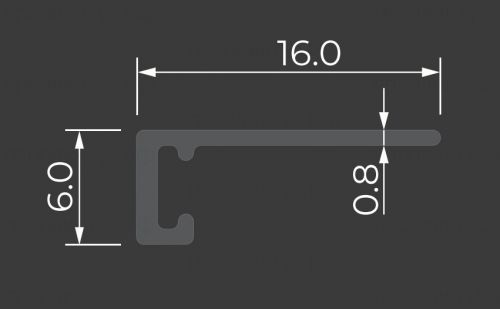 Микроплинтус Лайн Ликорн С-05.25.2 серебристый