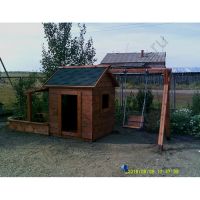 Домик дерево №7 с песочницей и качелями