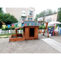 Домик дерево №7 с песочницей и качелями