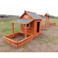 Домик дерево №7 с песочницей и качелями