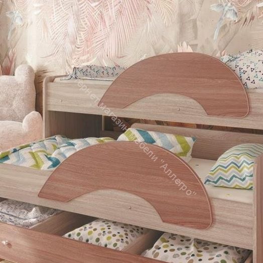 Комплект бортиков для кровати "Радуга" (Матрешка) 190 (2 шт.) ясень шимо темный