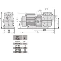 Насос AquaViva LX STP120T (380В, 13 м3/ч, 1.2HP)