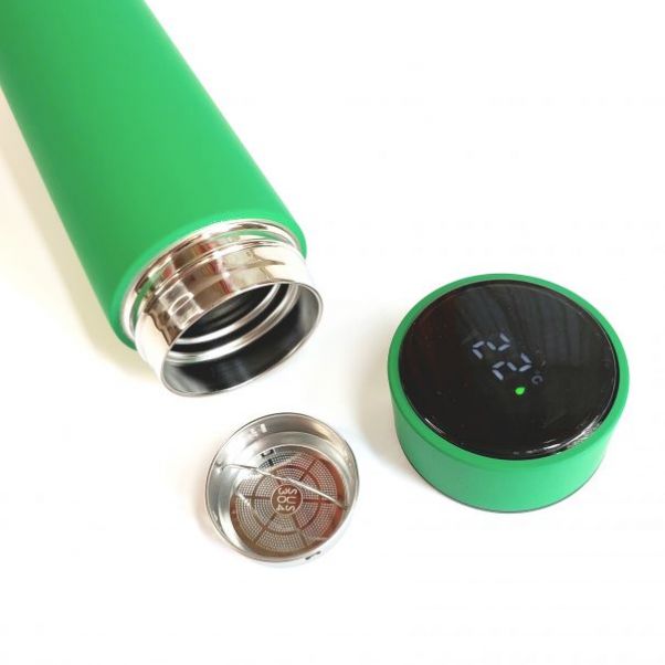 Термос Confident Soft Led зеленый