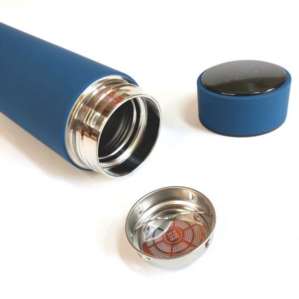 Термос Confident Soft Led синий