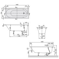 схема Villeroy Boch Oberon 160x75