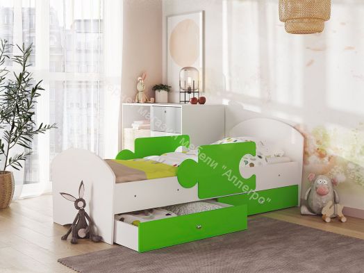 Комплект бортиков для кроватей "Мозаика", "Тетрис", лайм, 2 шт.