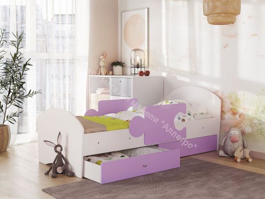 Комплект бортиков для кроватей "Мозаика", "Тетрис", ирис, 2 шт.