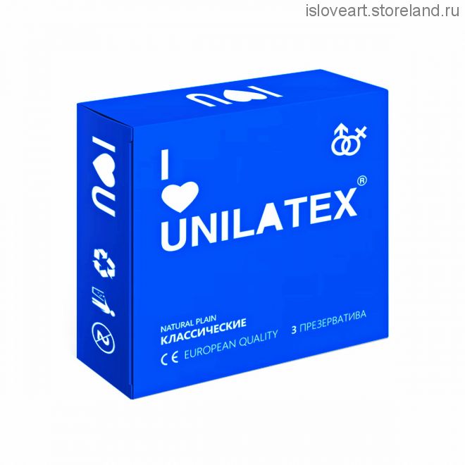 ПРЕЗЕРВАТИВЫ UNILATEX "NATURAL PLAIN" классические, 3 шт.