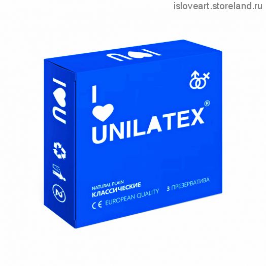 ПРЕЗЕРВАТИВЫ UNILATEX "NATURAL PLAIN" классические, 3 шт.