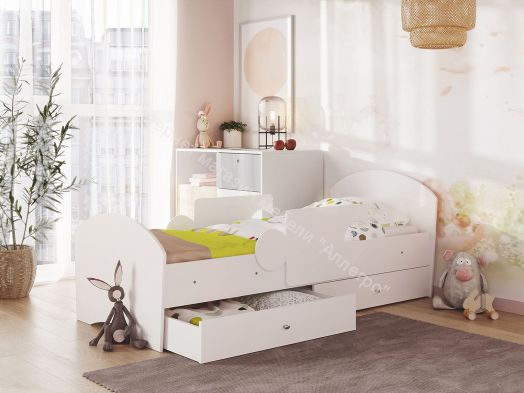 Ящики для кроватей "Мозаика", "Тетрис", "Мая", "Умка", "Сафари" (2 шт. в комплекте), Белый/Белый