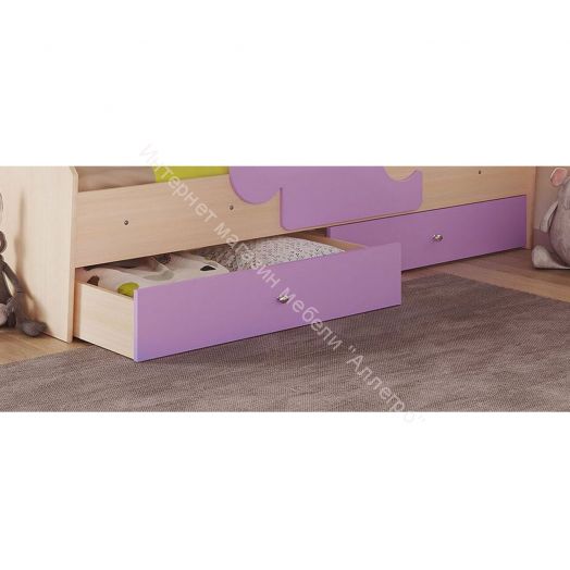 Ящики для кроватей "Мозаика", "Тетрис", "Мая", "Умка", "Сафари" (2 шт. в комплекте), Млечный дуб/Ирис