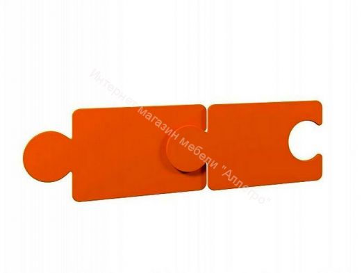 Кровать Мозаика 800*1900 на ламелях с ящиками и бортиками, млечный дуб/оранжевый