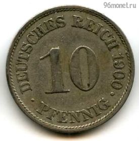 Германия 10 пфеннигов 1900 A