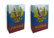 Пакет подарочный "Россия", 250х380х80 мм, ручка-шнур