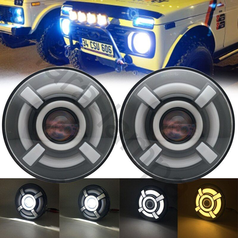 Светодиодные фары 7 дюймов 55 ватт рефлекторные