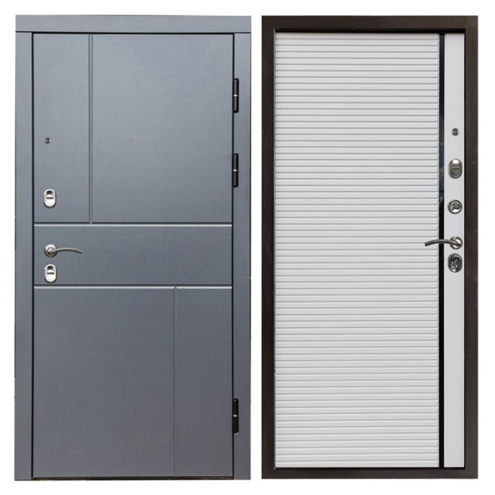 Входная дверь Termo-door Вертикаль Grey Porte white