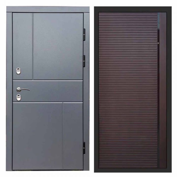 Входная дверь Termo-door Вертикаль Grey PORTE Шоколад