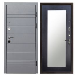 Входная дверь Termo-door Grey line Зеркало Триумф венге