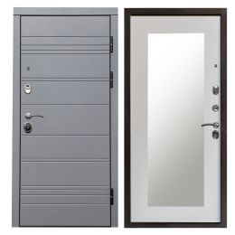Входная дверь Termo-door Grey line Зеркало Триумф Лиственница