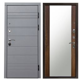 Входная дверь Termo-door Grey line Зеркало Дуб