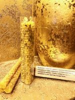 КРАПИВА 3 шт  Свеча из вощины.