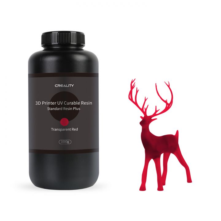 Фотополимерная смола для 3D Creality Standard Resin PLUS LCD 1 л Прозрачный красный