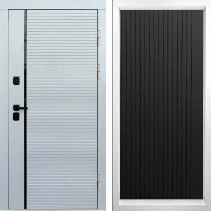 Входная дверь Termo-door WHITE LINE FLAT Черный Кварц