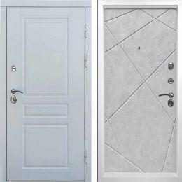 Входная дверь T.DOOR Орегон WHITE Лучи Бетон светлый