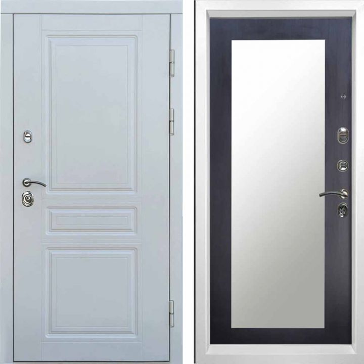 Входная дверь T.DOOR Орегон WHITE Зеркало триумф венге