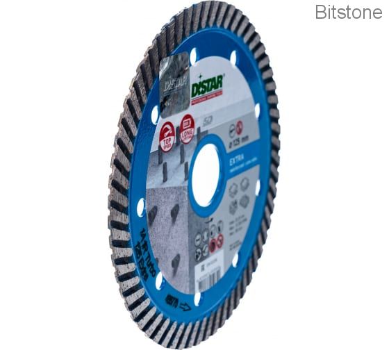 Диск алмазный сплошной DiStar турбо Extra (армированный бетон) 125мм/22,2 для УШМ (10115028010)