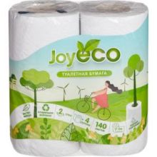 Туалетная бумага JOY Eco 2 слоя белая. 4 рулона/упаковка/12